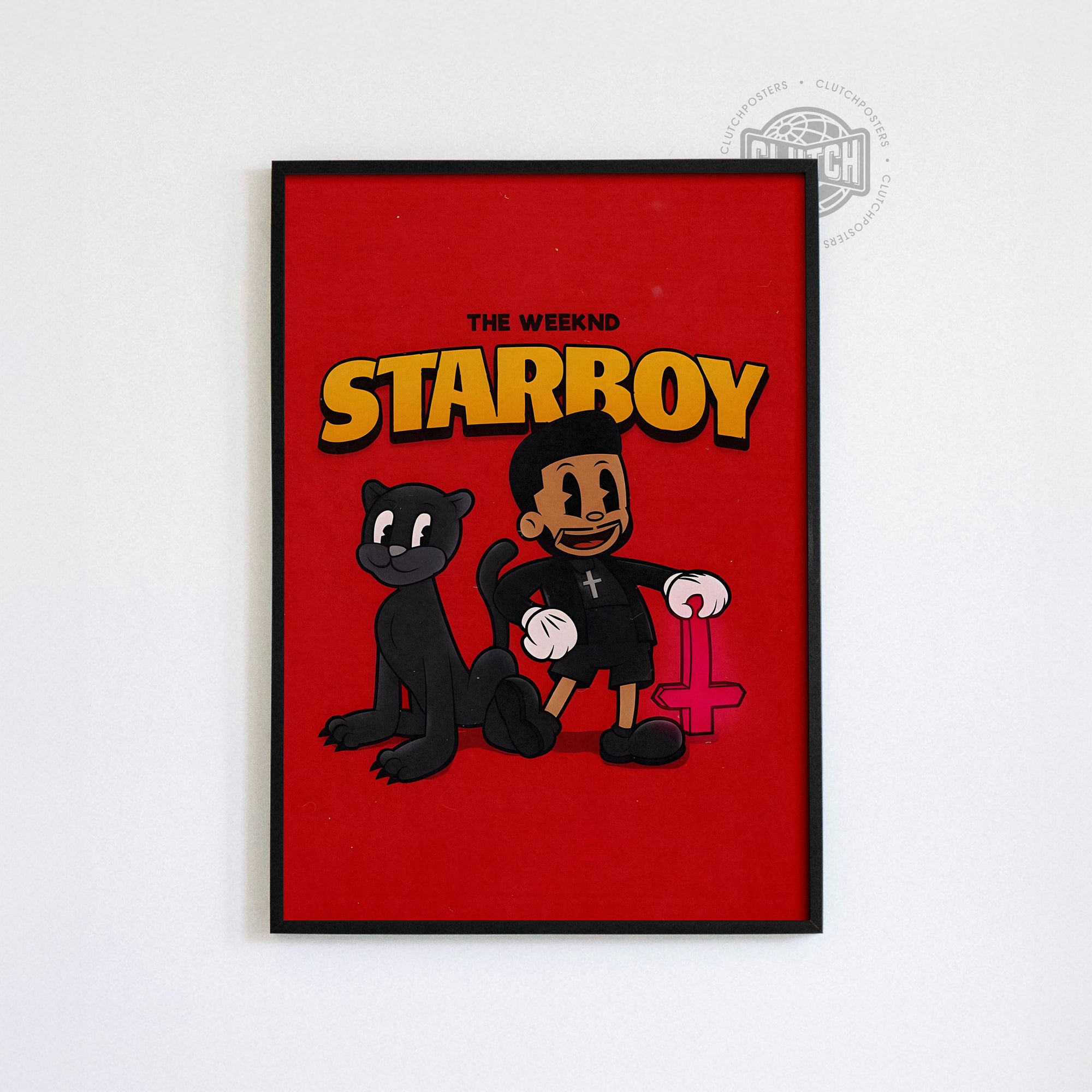 The Weeknd 'Starboy' Cartoon Poster