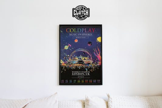 Coldplay 'Music Of The Spheres' Wembley Poster