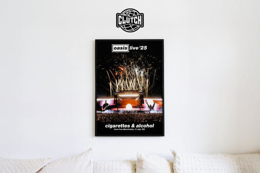 Oasis 'Live '25 Cigarettes & Alcohol' Poster