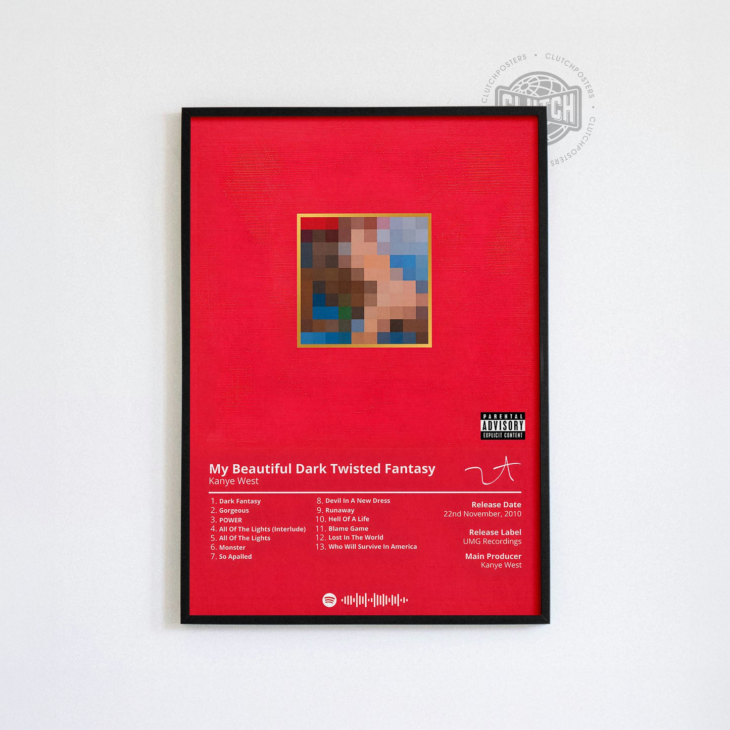 Kanye West 'My Beautiful Dark Twisted Fantasy' Album Poster
