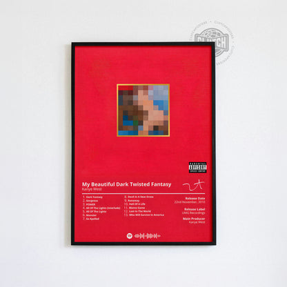 Kanye West 'My Beautiful Dark Twisted Fantasy' Album Poster