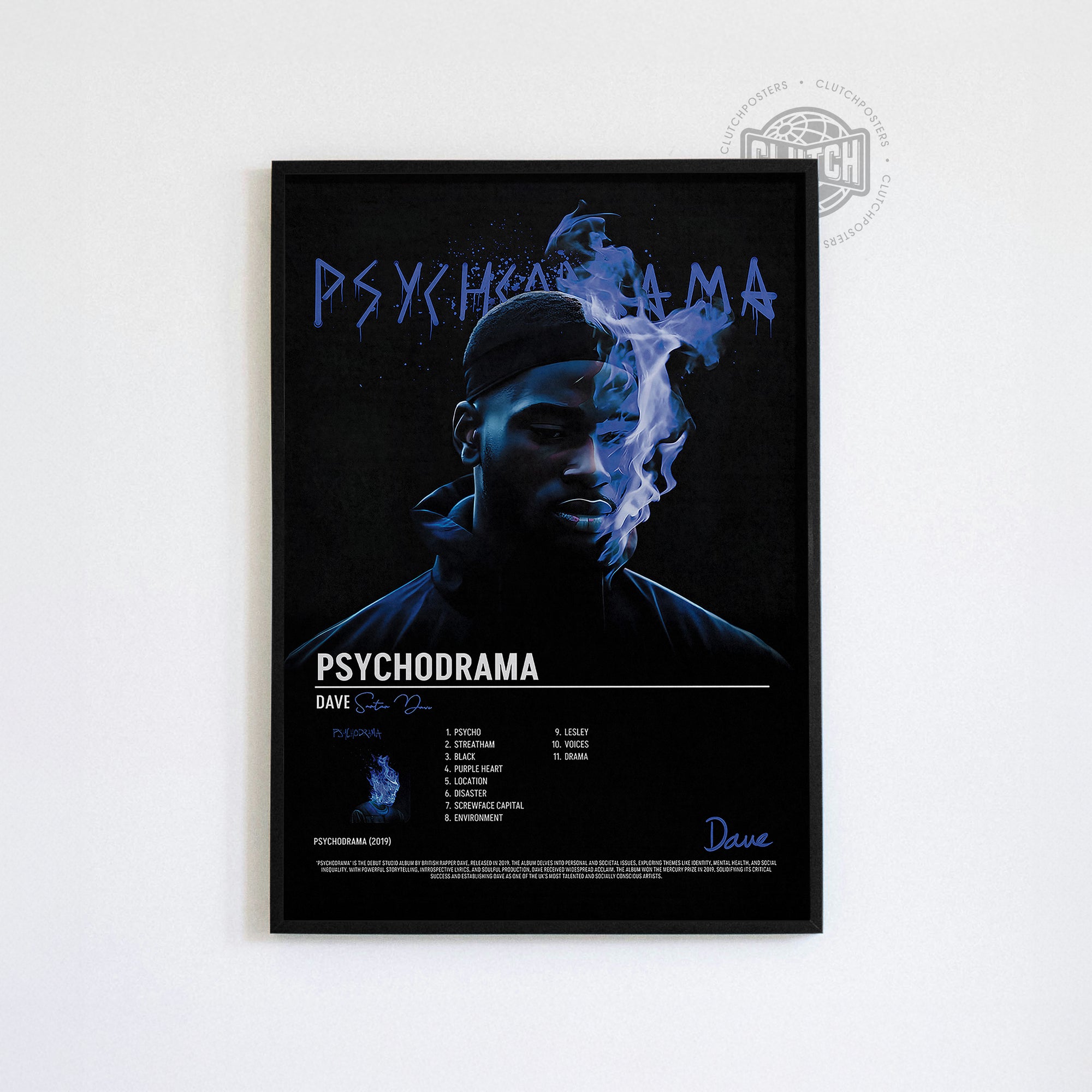 Dave "PSYCHODRAMA" Tracklist Poster