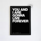 Oasis 'Live Forever' Lyric Poster
