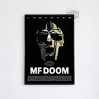 MF DOOM 'Masked Villain' B&W Poster