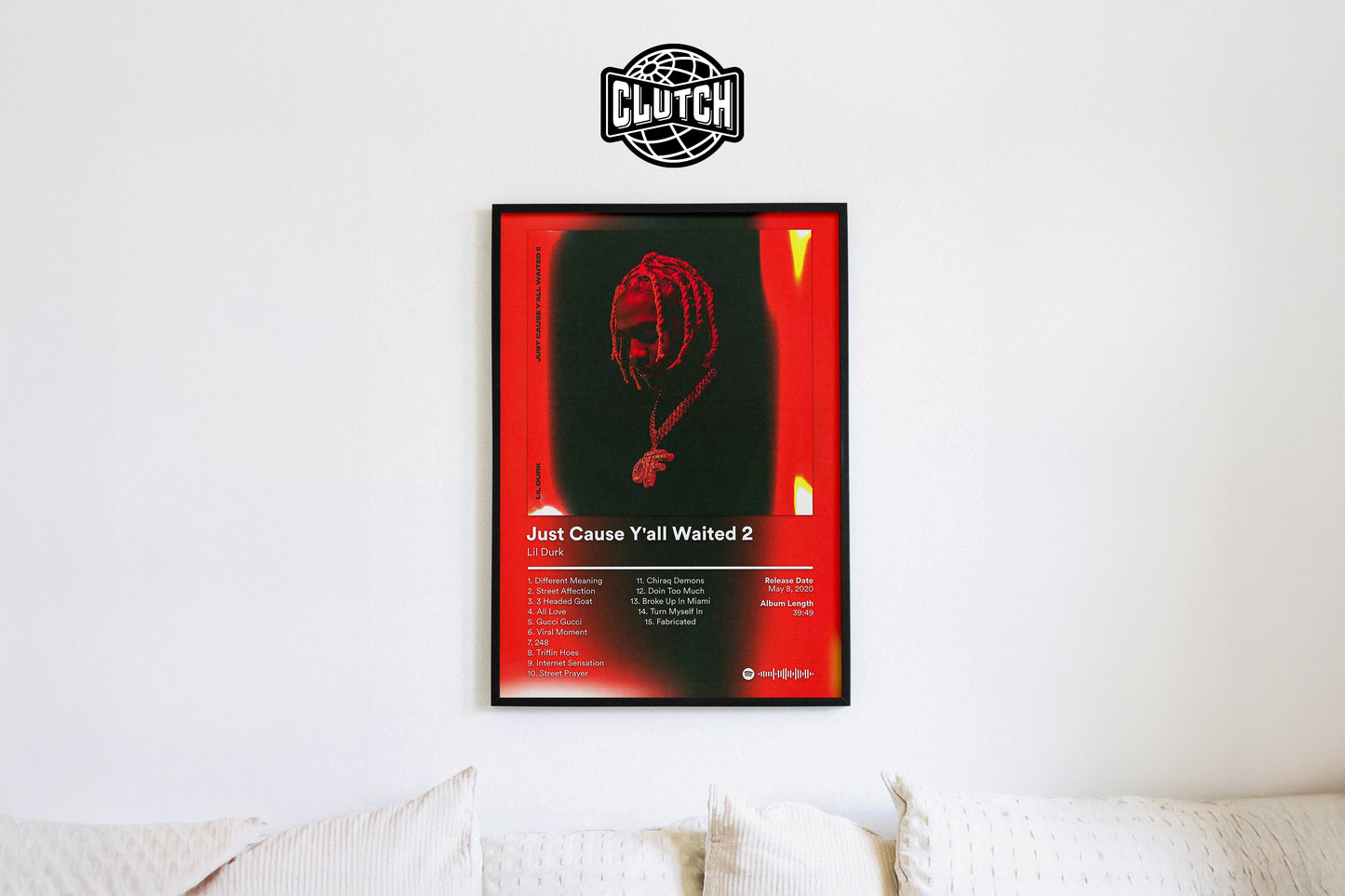 Lil Durk 'Just Cause Y'all Waited 2' Red Album Poster