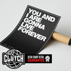 Oasis 'Live Forever' Lyric Poster