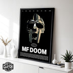 MF DOOM 'Masked Villain' B&W Poster