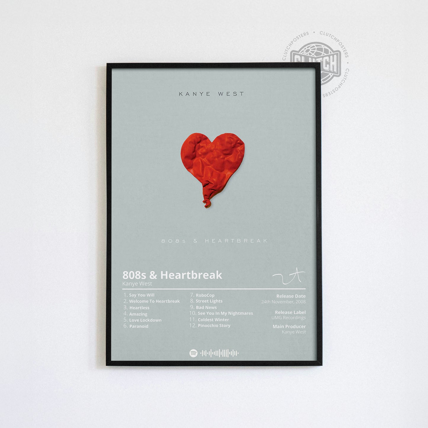 Kanye West '808s & Heartbreak' Album Poster