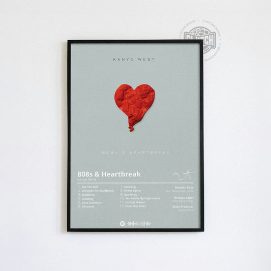 Kanye West '808s & Heartbreak' Album Poster