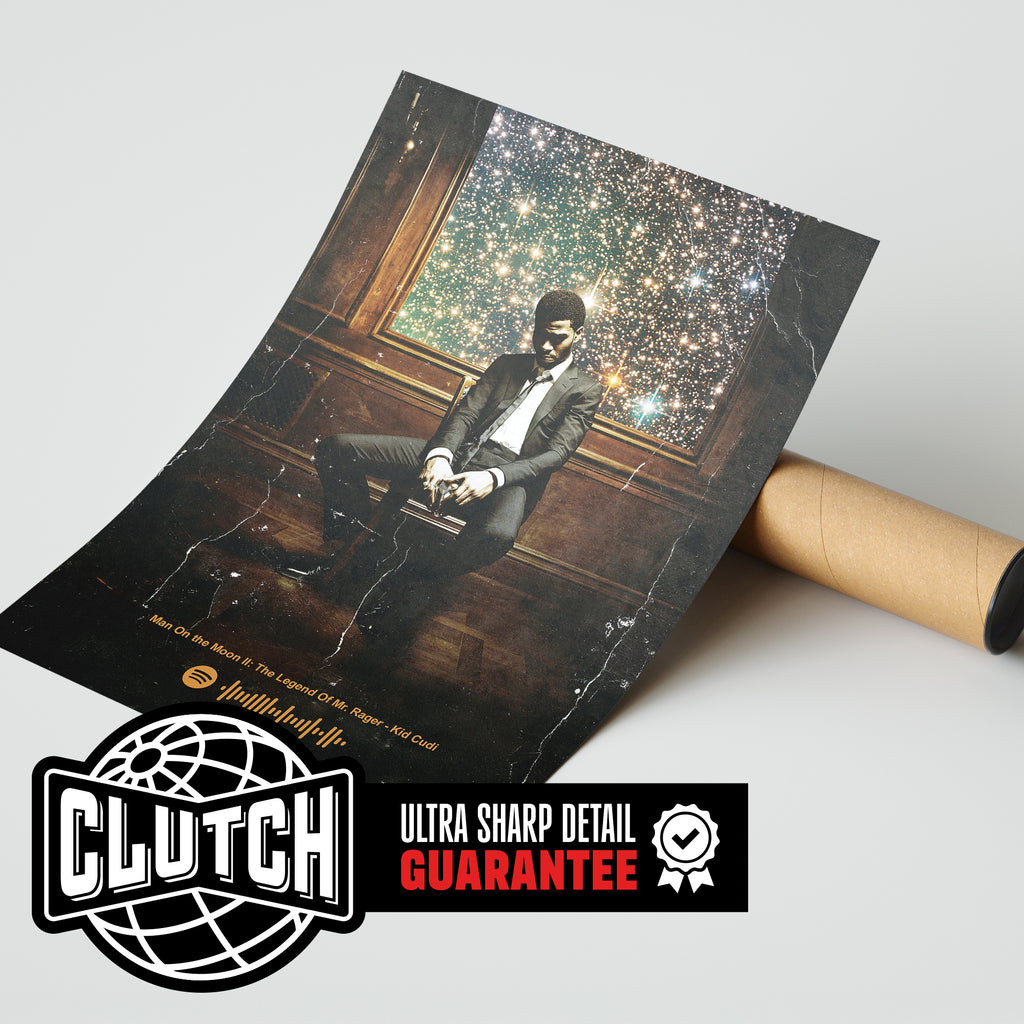 Kid Cudi 'Man On The Moon II: The Legend Of Mr. Rager' Spotify Poster