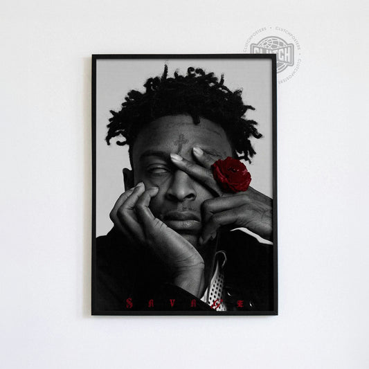 21 Savage Rose Poster