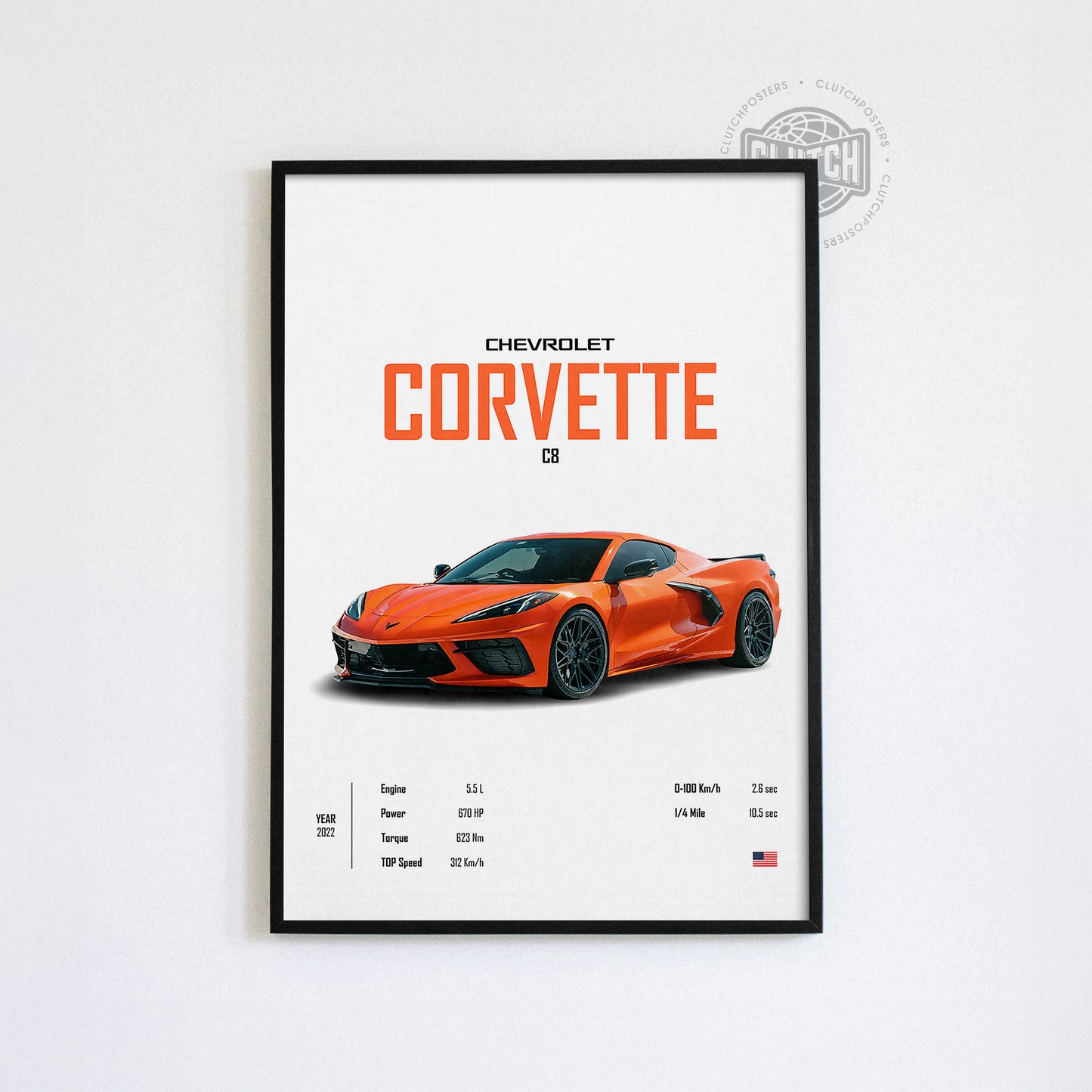 Chevrolet Corvette 'CORE' Car Poster