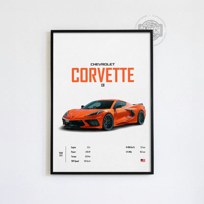 Chevrolet Corvette 'CORE' Car Poster