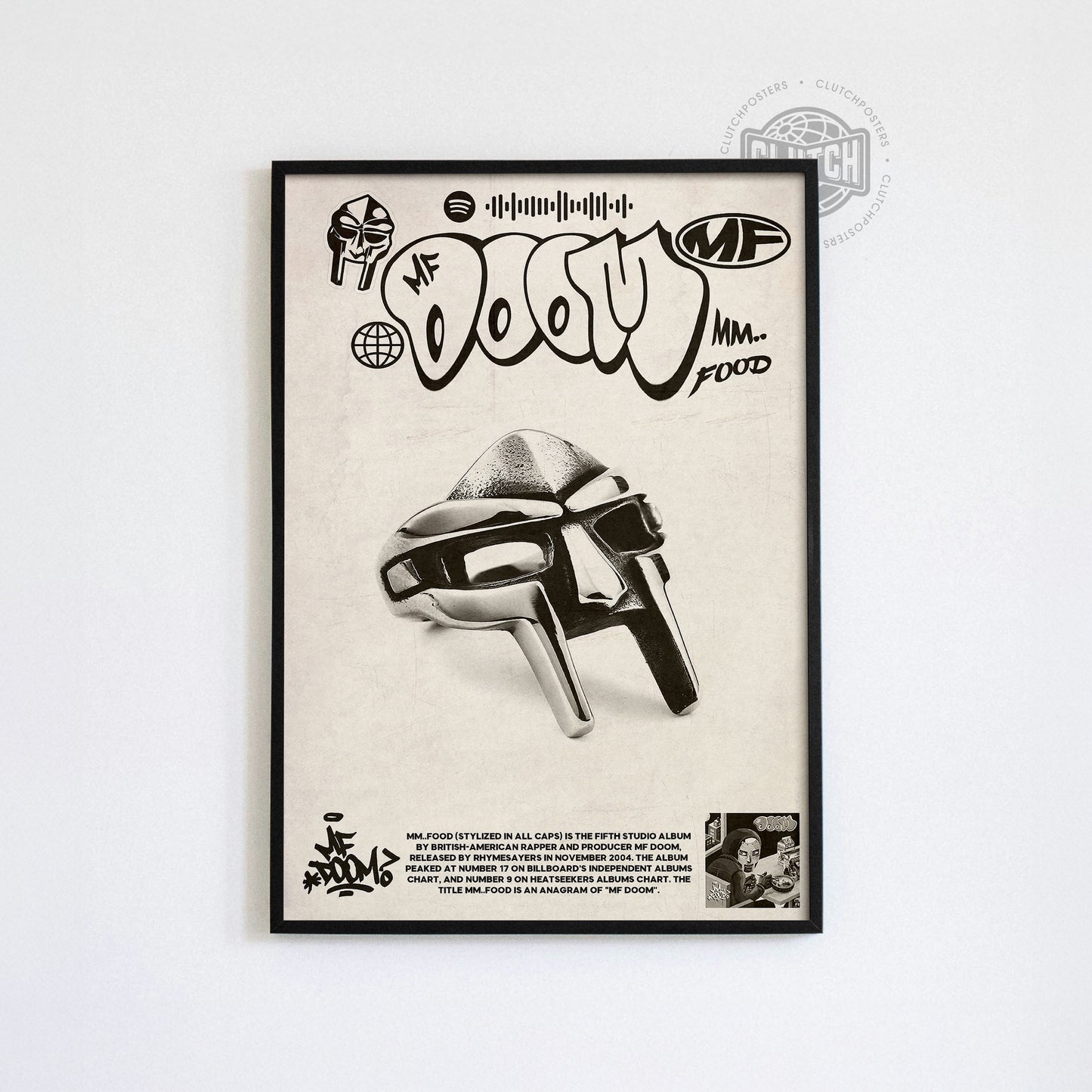 MF DOOM 'MM... FOOD' Spotify Poster
