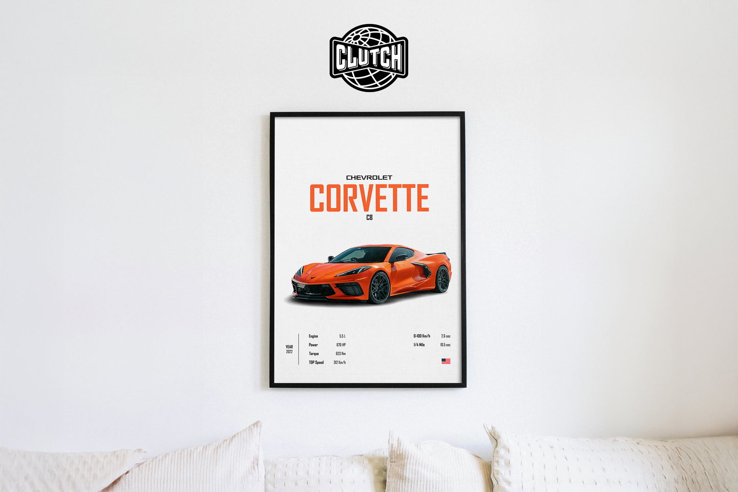 Chevrolet Corvette 'CORE' Car Poster