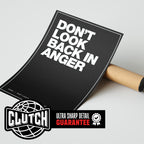 Oasis 'Don't Look Back In Anger' Lyric Poster