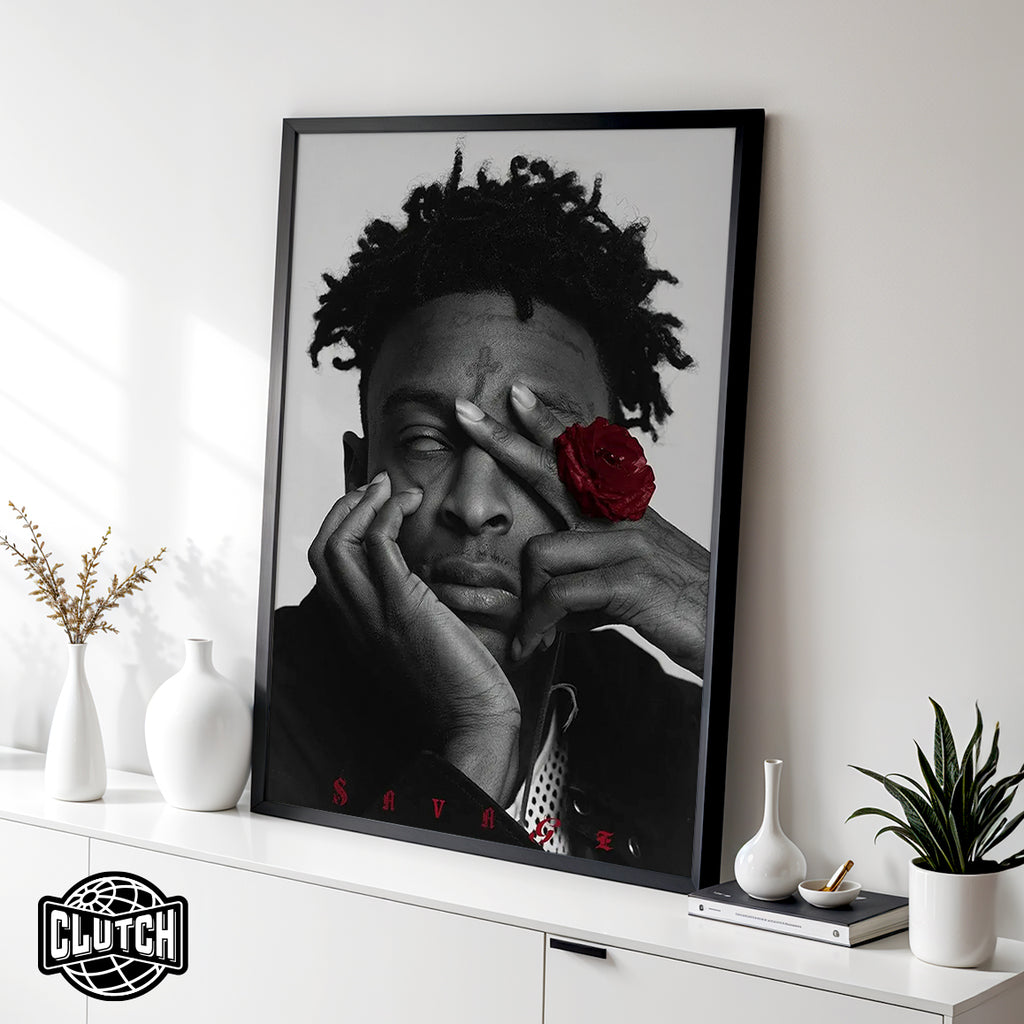 21 Savage Rose Poster