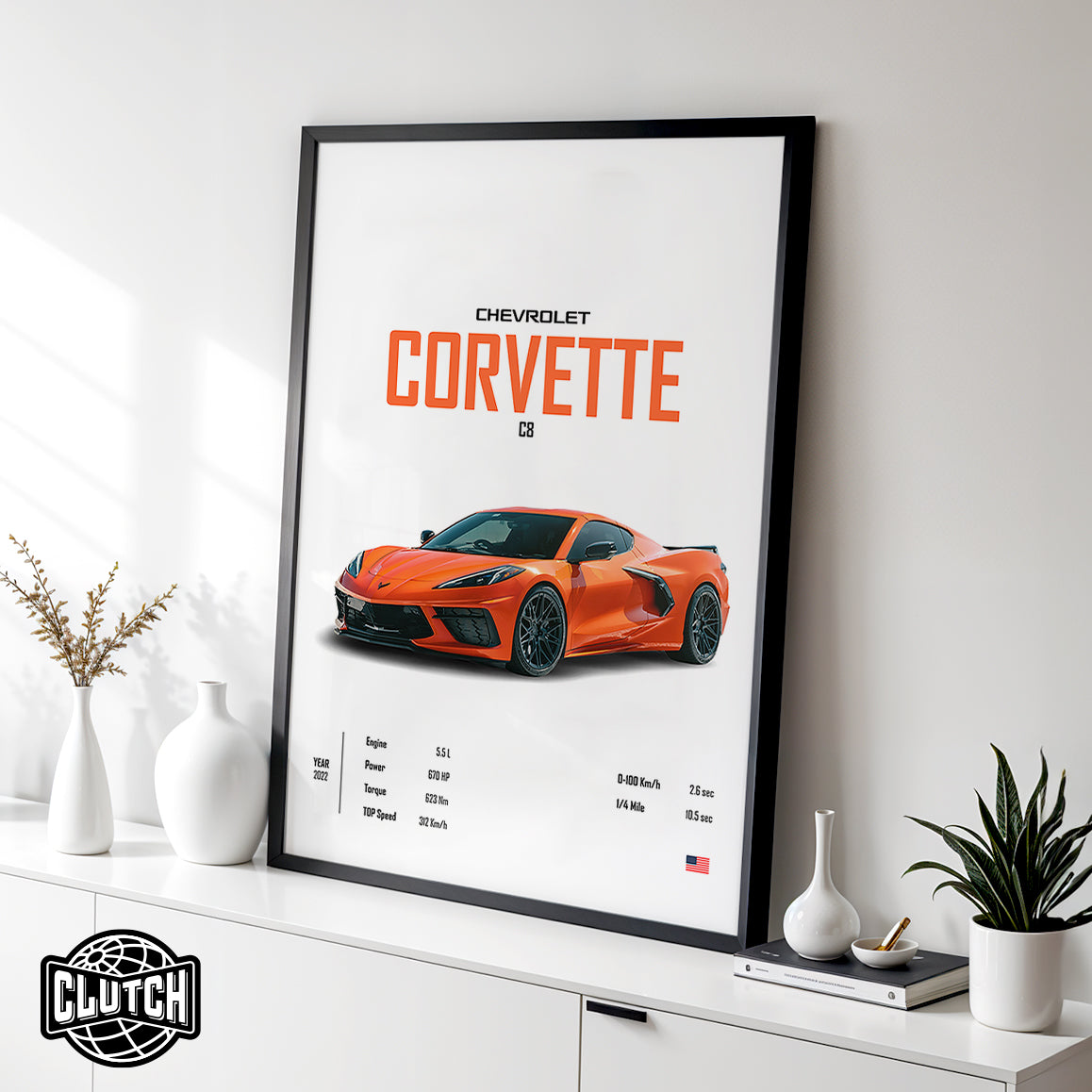 Chevrolet Corvette 'CORE' Car Poster