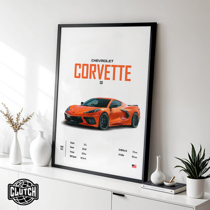 Chevrolet Corvette 'CORE' Car Poster