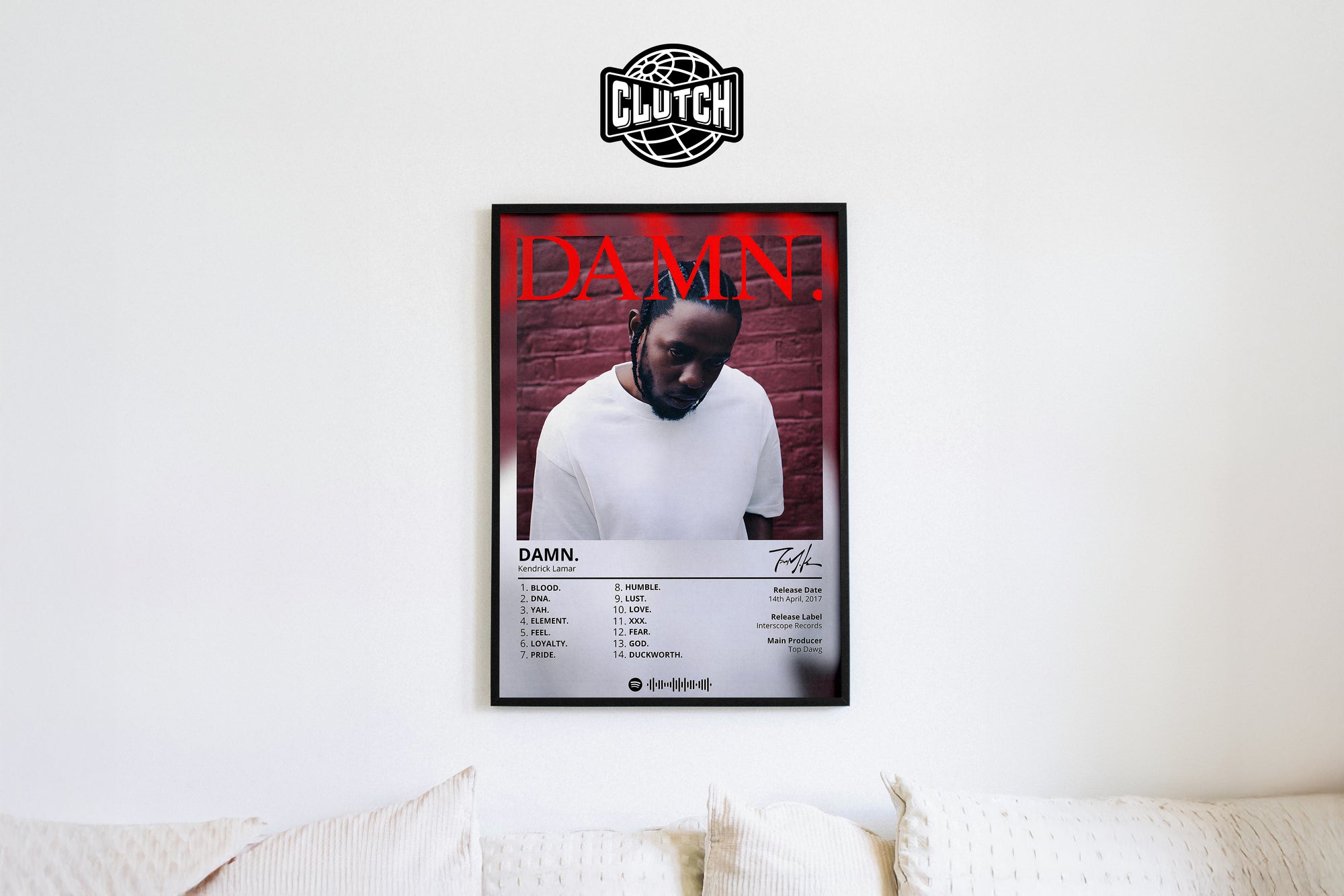 Kendrick Lamar 'Damn' Album Poster