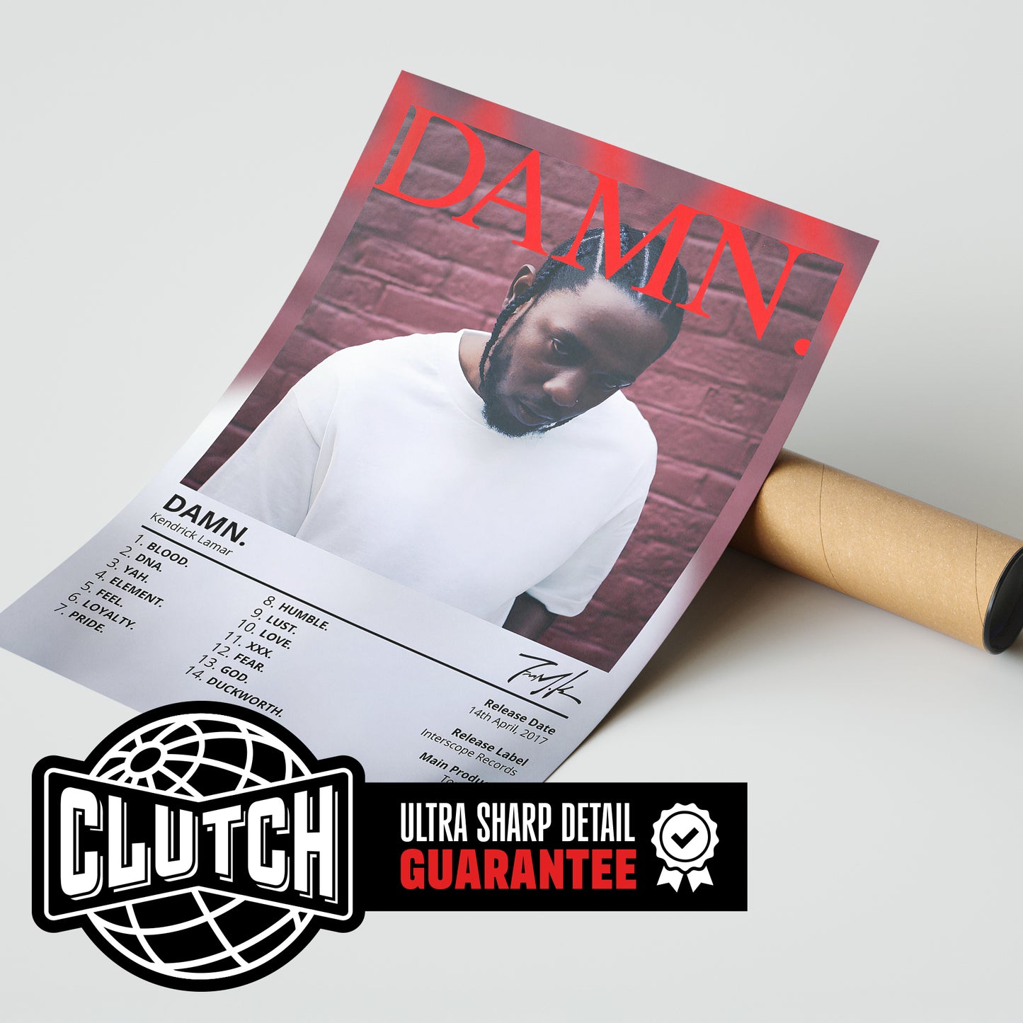 Kendrick Lamar 'Damn' Album Poster