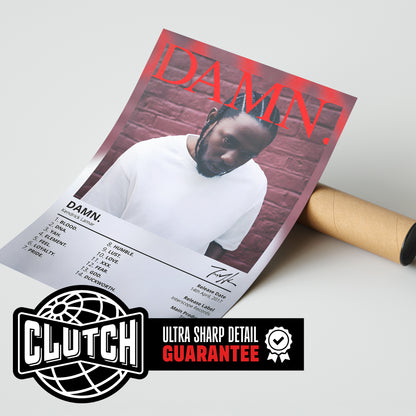 Kendrick Lamar 'Damn' Album Poster