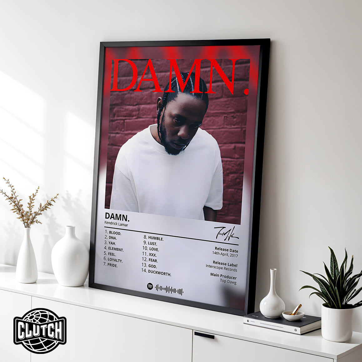 Kendrick Lamar 'Damn' Album Poster