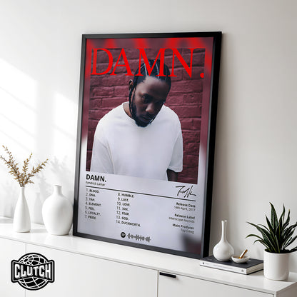 Kendrick Lamar 'Damn' Album Poster