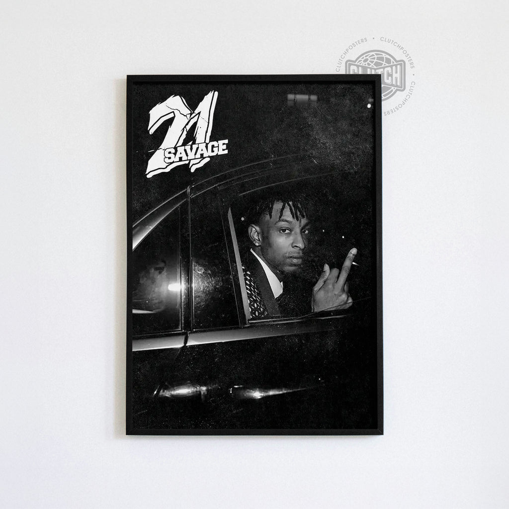 21 Savage B&W Poster