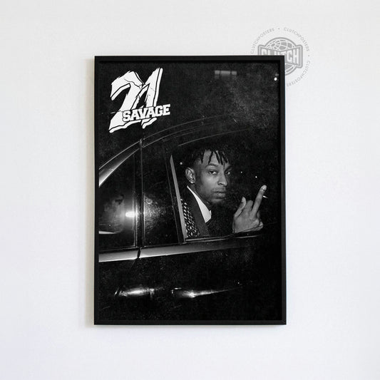 21 Savage B&W Poster