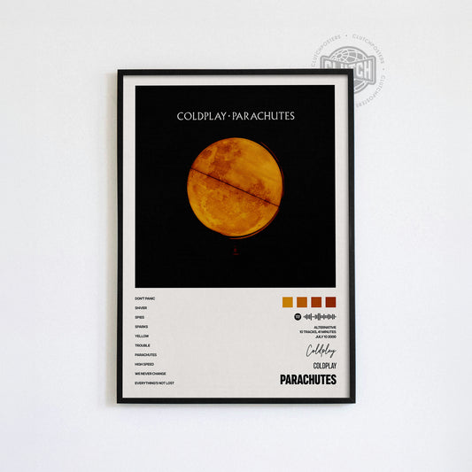 Coldplay 'Parachutes' Album Poster
