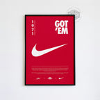 Nike Origins Red Poster