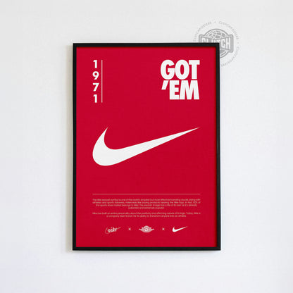 Nike Origins Red Poster