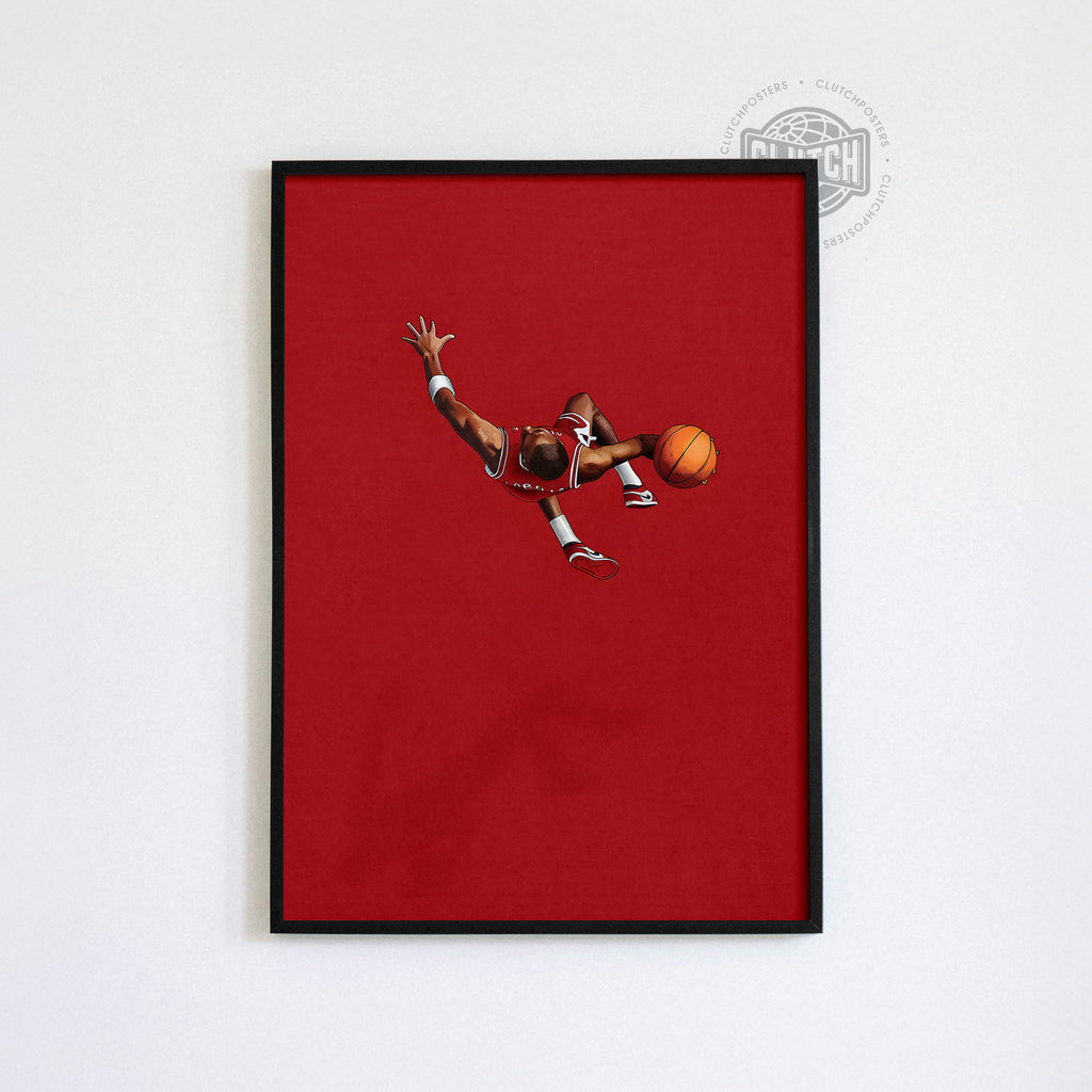 Michael Jordan Red Minimalist Poster