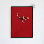 Michael Jordan Red Minimalist Poster