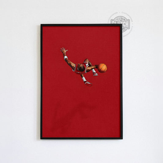Michael Jordan Red Minimalist Poster
