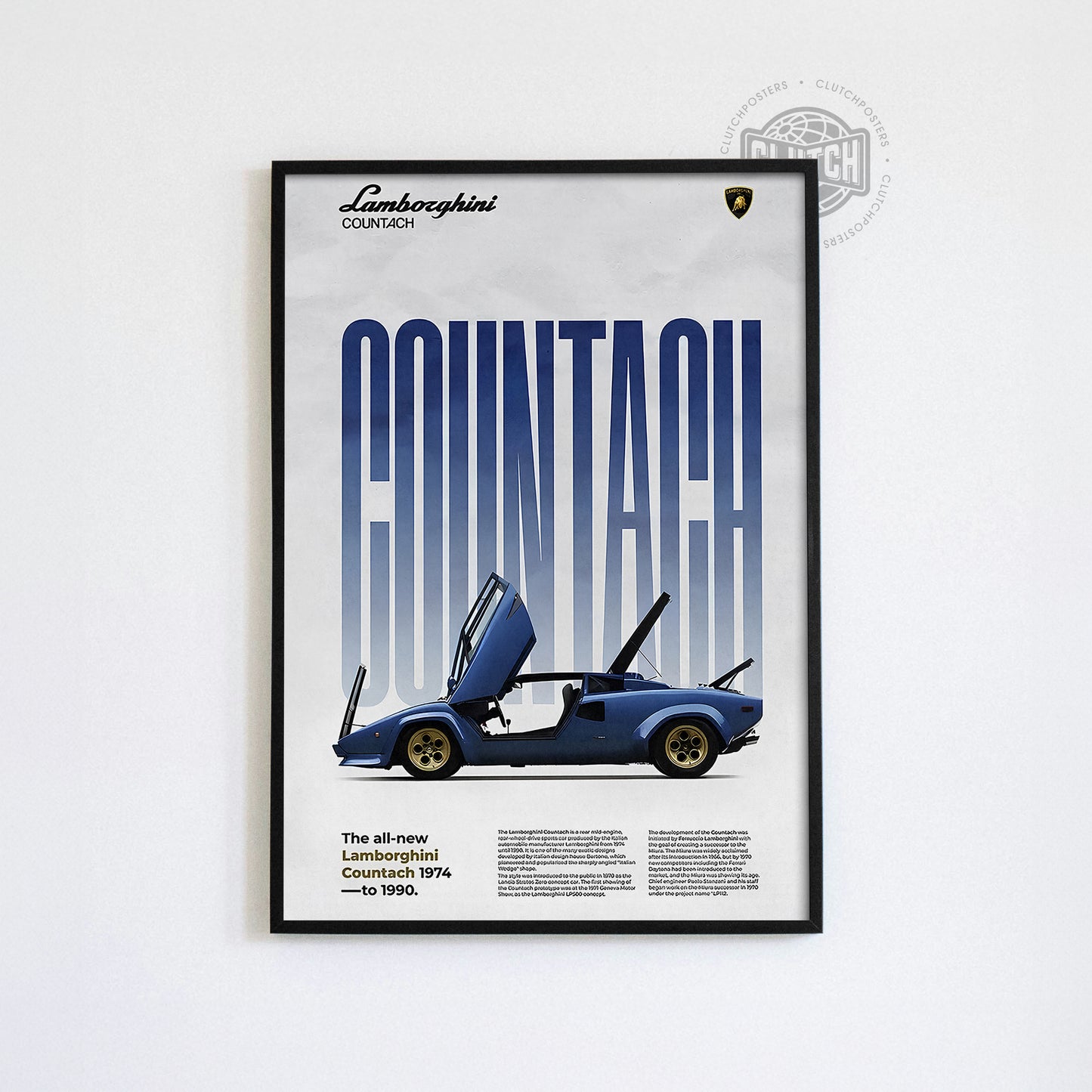Lamborghini Countach Classic Series Poster
