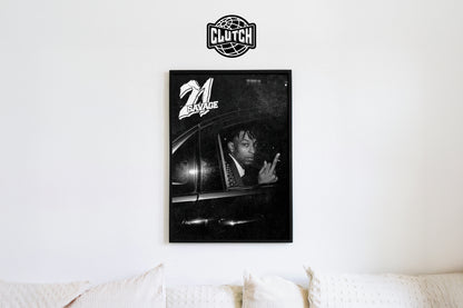 21 Savage B&W Poster