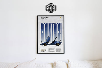 Lamborghini Countach Classic Series Poster