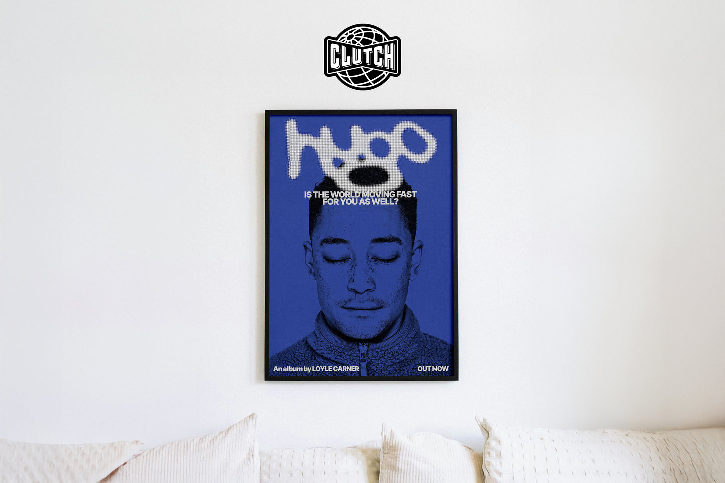 Loyle Carner 'Hugo World Moving Fast' Deep Blue Poster