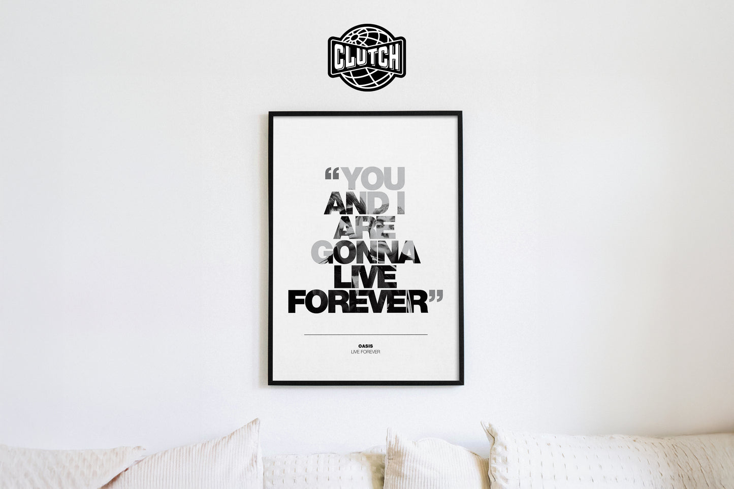 Oasis 'Live Forever' Lyric Poster
