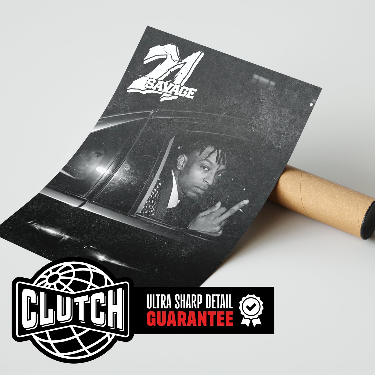 21 Savage B&W Poster