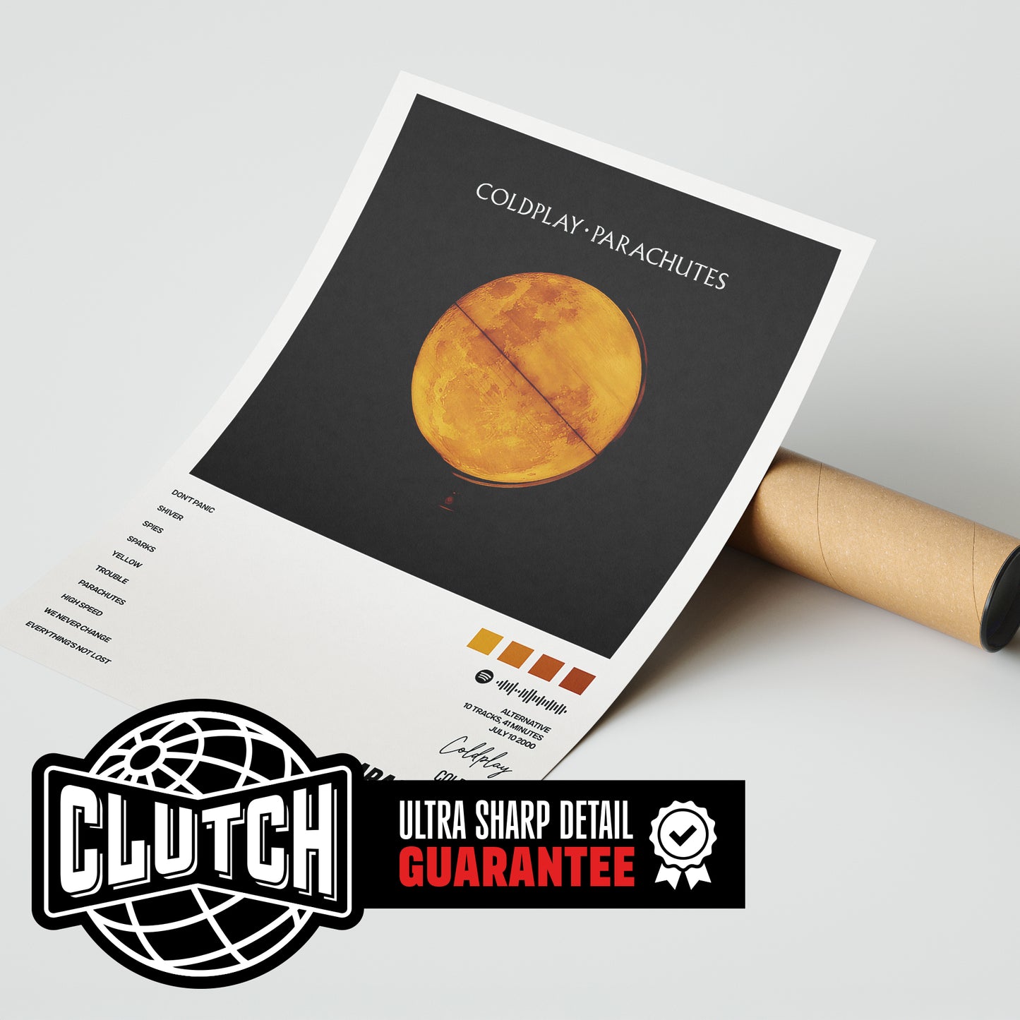 Coldplay 'Parachutes' Album Poster