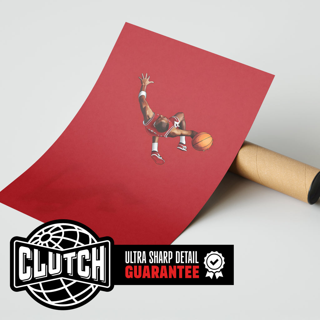 Michael Jordan Red Minimalist Poster