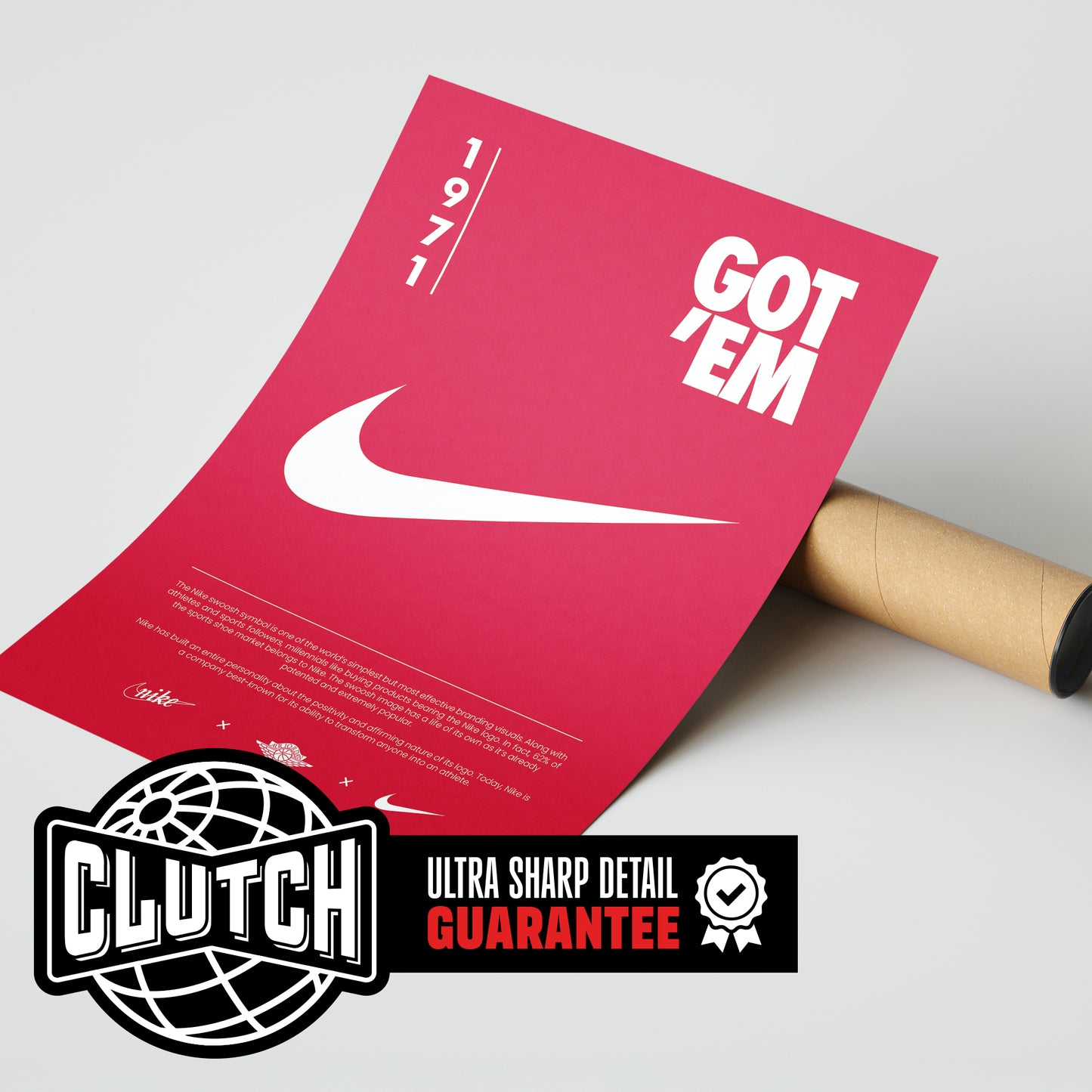 Nike Origins Red Poster