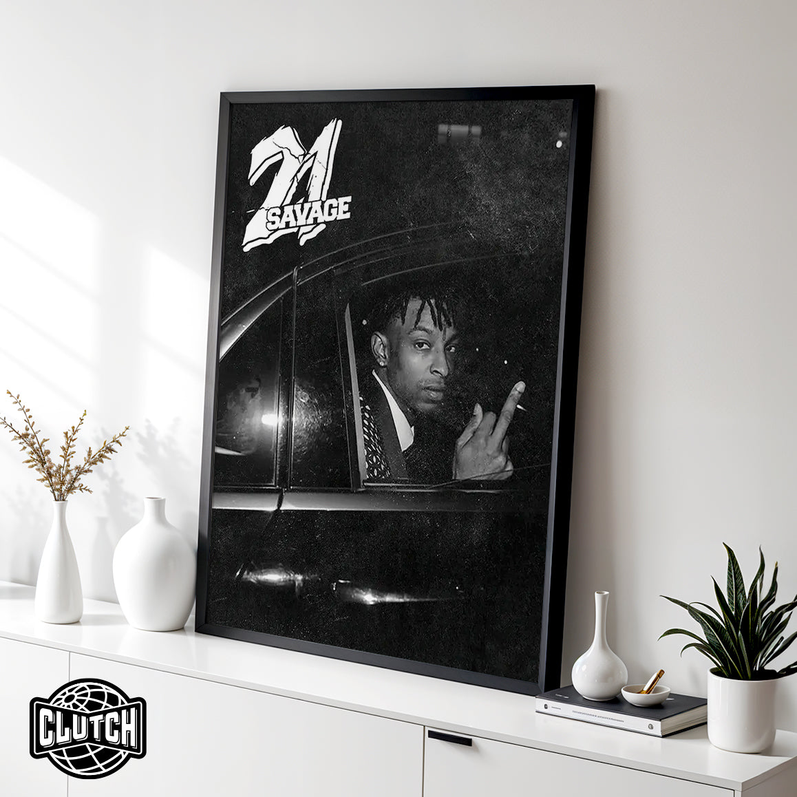 21 Savage B&W Poster