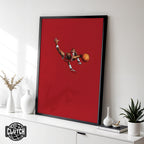 Michael Jordan Red Minimalist Poster