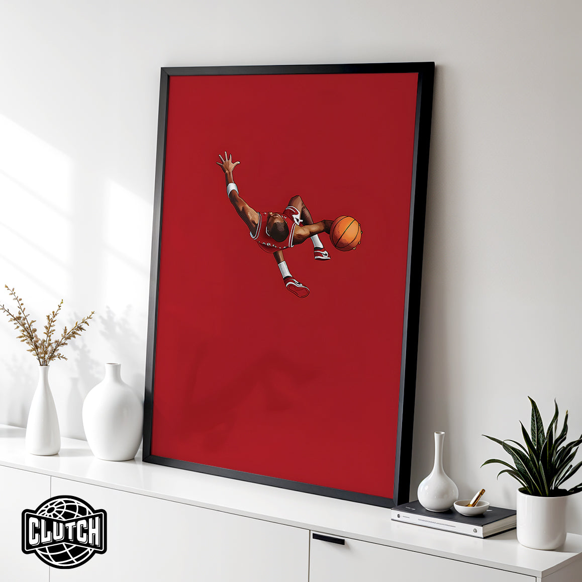Michael Jordan Red Minimalist Poster