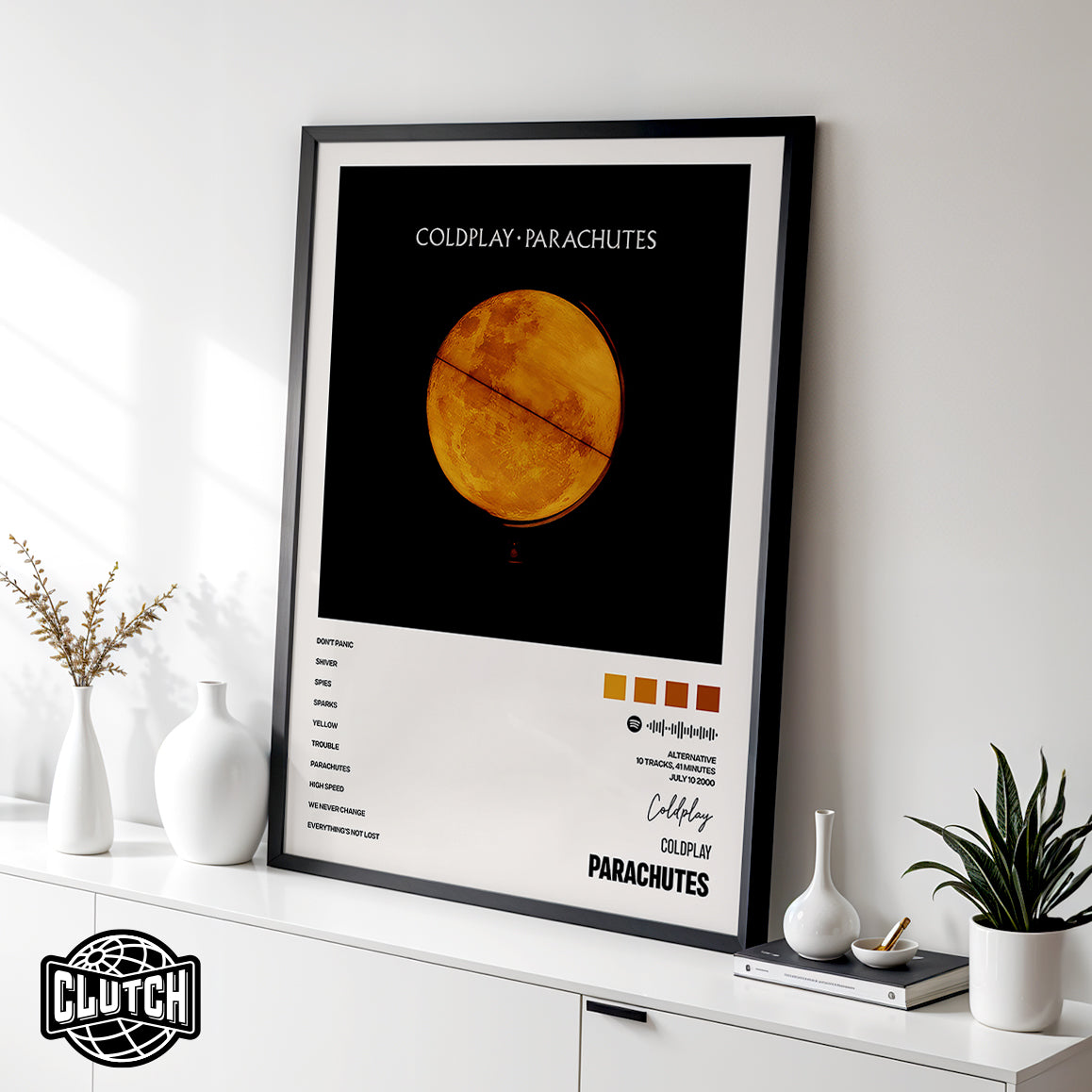 Coldplay 'Parachutes' Album Poster