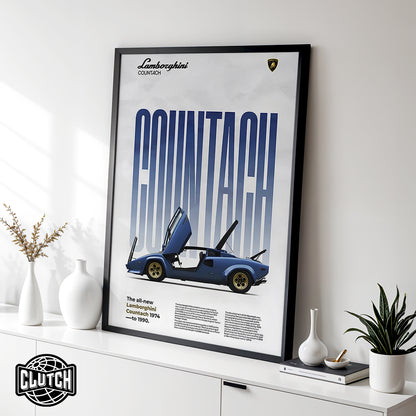 Lamborghini Countach Classic Series Poster